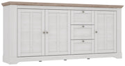 Sideboard ILOPPA 3 Türen 3 Schubladen Optik Schneeeiche von Forte