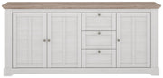 Sideboard ILOPPA 3 Türen 3 Schubladen Optik Schneeeiche von Forte