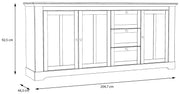 Sideboard ILOPPA 3 Türen 3 Schubladen Optik Schneeeiche von Forte