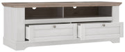 Lowboard TV-Kommode ILOPPA 2 Schubladen Optik Schneeeiche von Forte