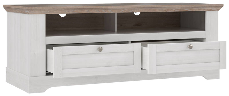Lowboard TV-Kommode ILOPPA 2 Schubladen Optik Schneeeiche von Forte