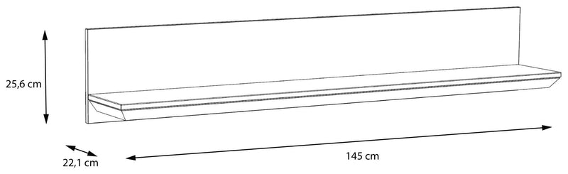 Wandboard ILOPPA 145 cm Optik Schneeeiche von Forte