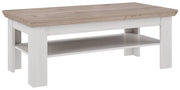 Couchtisch ILOPPA 120 x 60 cm Optik Schneeeiche / Nelson Eiche Forte