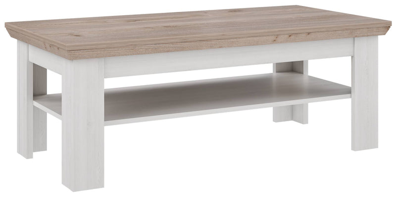 ILOPPA 3 Wohnzimmer 5-tlg. Komplettset Schneeeiche Optik + Beleuchtung
