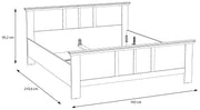Doppelbett Bett ILOPPA 180 x 200 cm Optik Schneeeiche von Forte