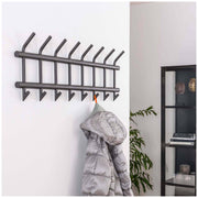 Wandgarderobe Garderobe MATT 32 2x 8 Haken Grau pulverbeschichtet