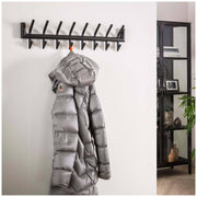 Garderobe Wandgarderobe MATT 36 2x 8 Haken Grau pulverbeschichtet 