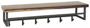 Garderobe Wandgarderobe DAYTON 6 Haken mit Hutablage aus Saja Nussbaum