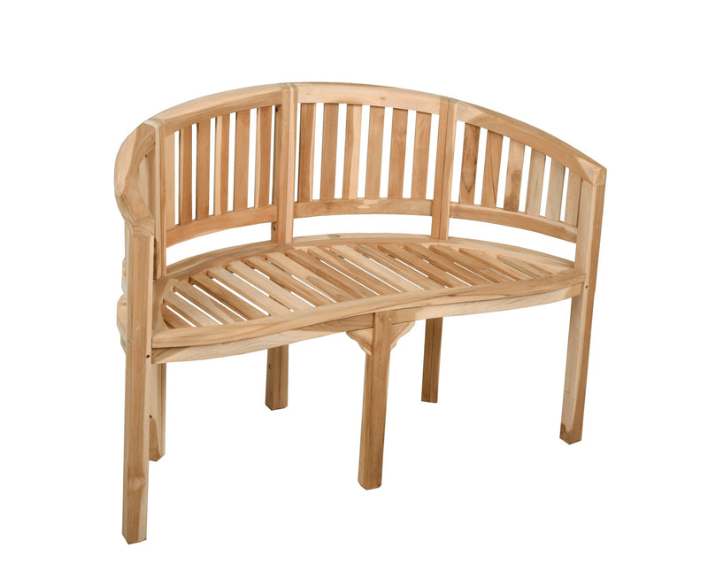 Gartenbank Bananenbank AMBON 2-Sitzer aus Teak