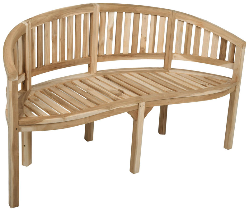 Gartenbank Bananenbank AMBON 3-Sitzer aus Teak