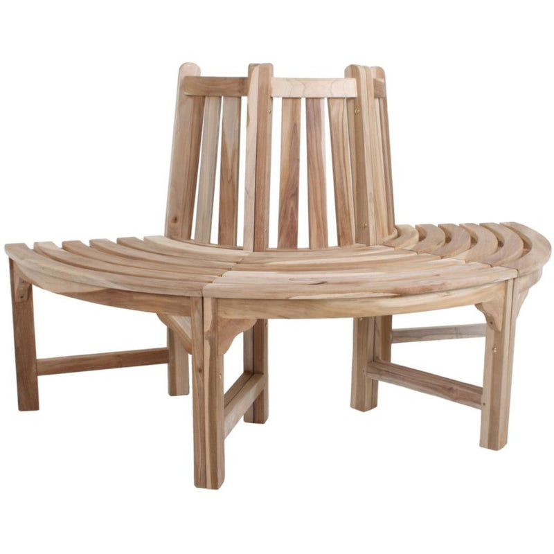Baumbank Hälfte JAVA aus Teak Innen Ø 47 cm Außen Ø ca. 150 cm