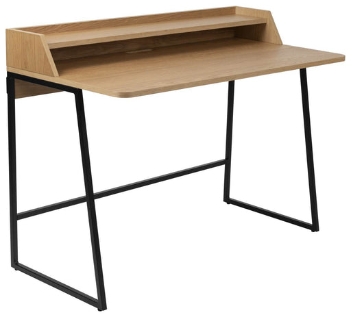 Schreibtisch Sekretär GIORGIO Eiche Furnier und Metall