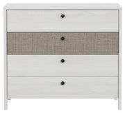 Schubladenkommode MOONDUST Schneeeiche / Geflechtoptik von Forte