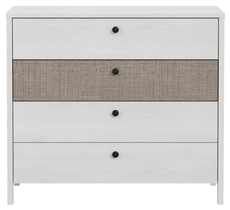 Schubladenkommode MOONDUST Schneeeiche / Geflechtoptik von Forte