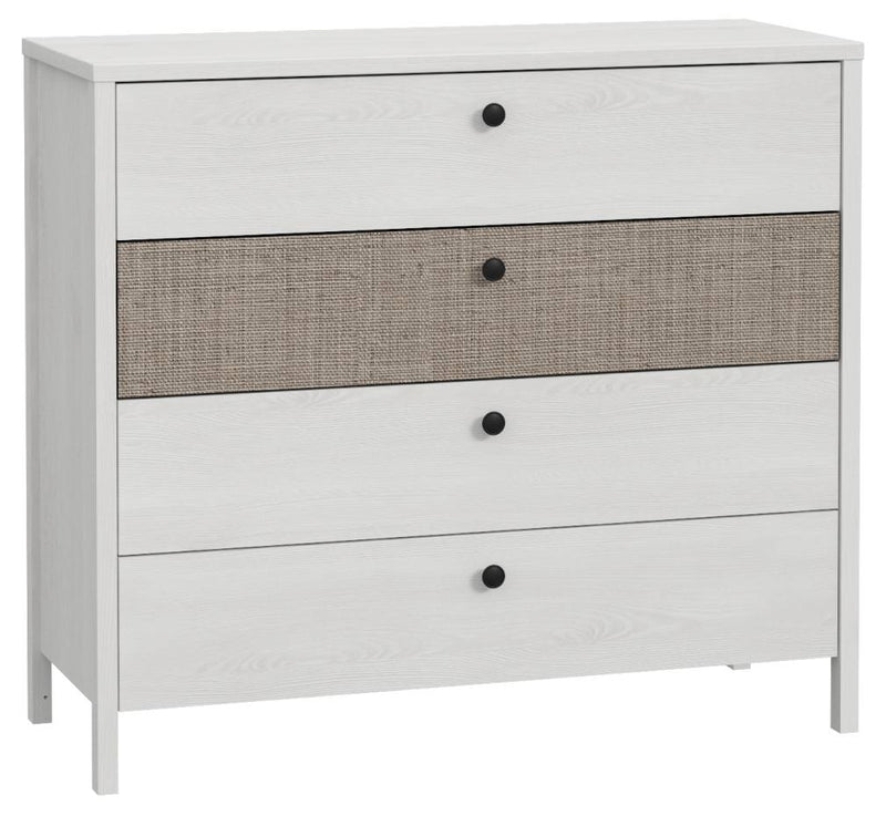 Schubladenkommode MOONDUST Schneeeiche / Geflechtoptik von Forte