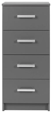 Schubladenkommode Kommode ELENZIO 4 Graphit Grau mit 4 Schubladen