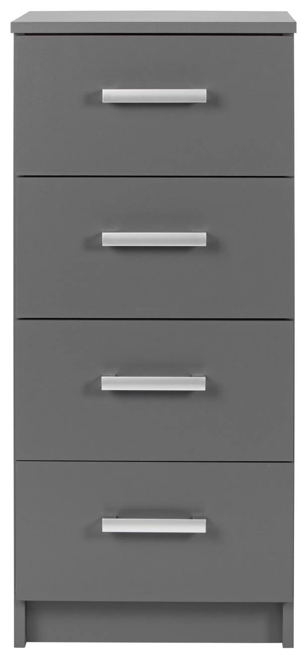 Schubladenkommode Kommode ELENZIO 4 Graphit Grau mit 4 Schubladen