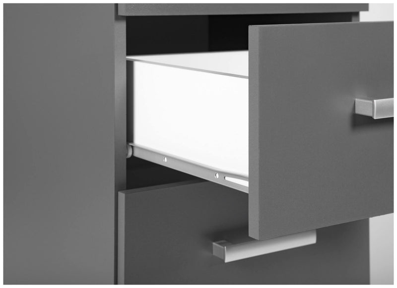 Schubladenkommode Kommode ELENZIO 4 Graphit Grau mit 4 Schubladen