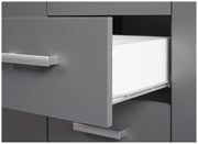 Sideboard Kommode ELENZIO 2T4S Graphit Grau mit 2 Türen 4 Schubladen