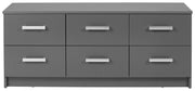 Schubladenkommode Lowboard ELENZIO 6 Graphit Grau mit 6 Schubladen