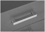 Schubladenkommode Lowboard ELENZIO 6 Graphit Grau mit 6 Schubladen