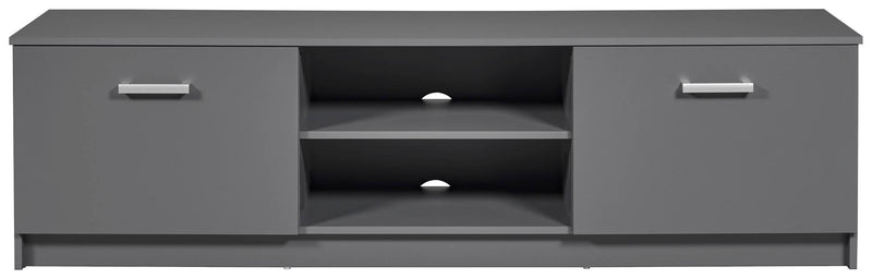 Lowboard TV-Kommode ELENZIO Graphit Grau mit 2 Türen und Gerätefach