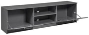 Lowboard TV-Kommode ELENZIO Graphit Grau mit 2 Türen und Gerätefach