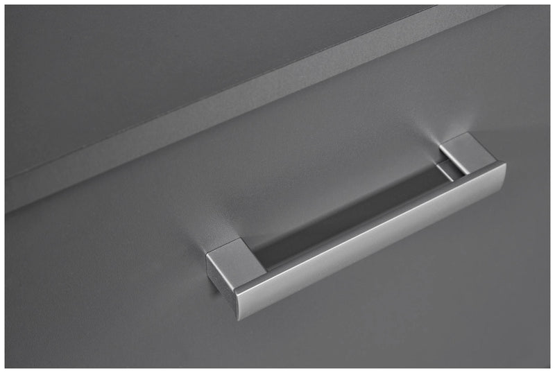 Lowboard TV-Kommode ELENZIO Graphit Grau mit 2 Türen und Gerätefach