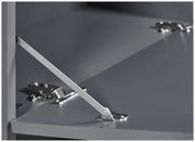 Lowboard TV-Kommode ELENZIO Graphit Grau mit 2 Türen und Gerätefach