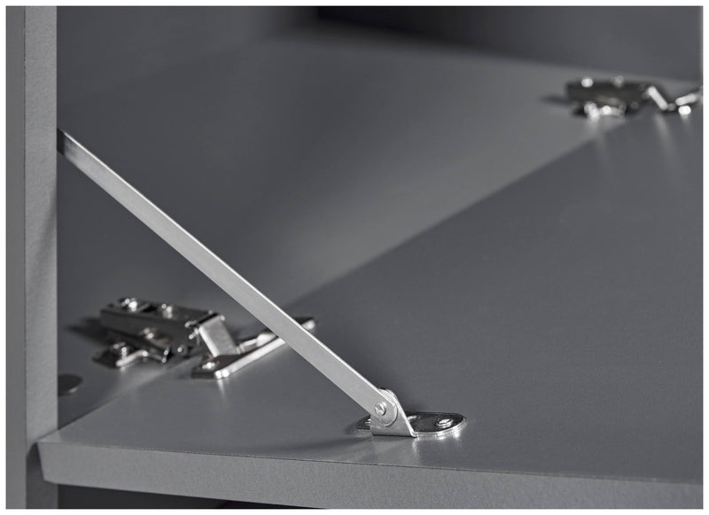 Lowboard TV-Kommode ELENZIO Graphit Grau mit 2 Türen und Gerätefach