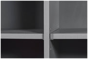 Regal Bücherregal ELENZIO Graphit Grau mit 4 Schubladen