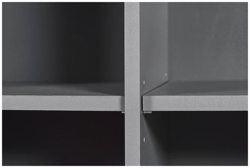 Regal Bücherregal ELENZIO Graphit Grau mit 4 Schubladen