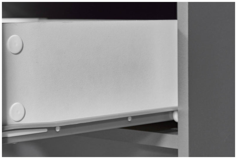 Regal Bücherregal ELENZIO Graphit Grau mit 4 Schubladen
