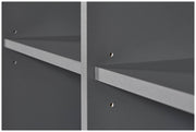 Regal Bücherregal ELENZIO Graphit Grau mit 4 Schubladen