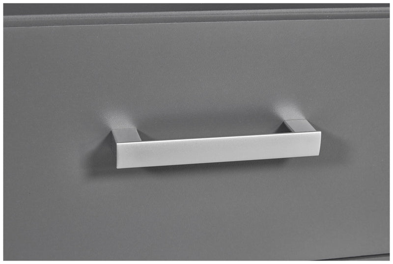 Regal Bücherregal ELENZIO Graphit Grau mit 4 Schubladen