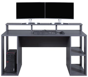 Computertisch MATCHPOINT Gaming Tisch Graphit Grau
