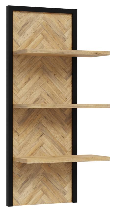 Wandboard SOLLETICO 3 Ablagen Optik Bartex-Eiche mit Fischgrätoptik