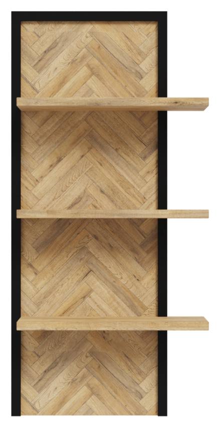 Wandboard SOLLETICO 3 Ablagen Optik Bartex-Eiche mit Fischgrätoptik