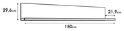 Wandboard SOLLETICO 150 cm Optik Bartex-Eiche mit Fischgrätoptik