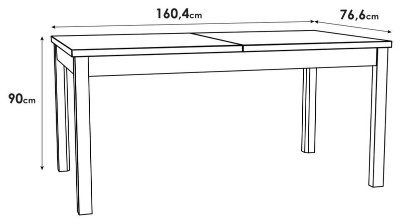 Esstisch Ausziehtisch SOLLETICO 160-207 cm Bartex-Eiche Nachbildung