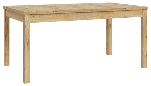 Esstisch Ausziehtisch SOLLETICO 160-207 cm Bartex-Eiche Nachbildung mit rechteckiger Tischplatte in Gesamtansicht.