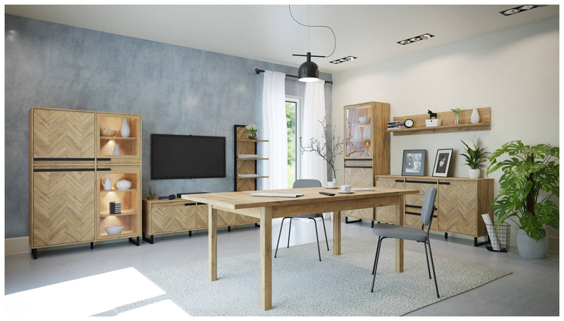 Esstisch Ausziehtisch SOLLETICO 160-207 cm Bartex-Eiche Nachbildung