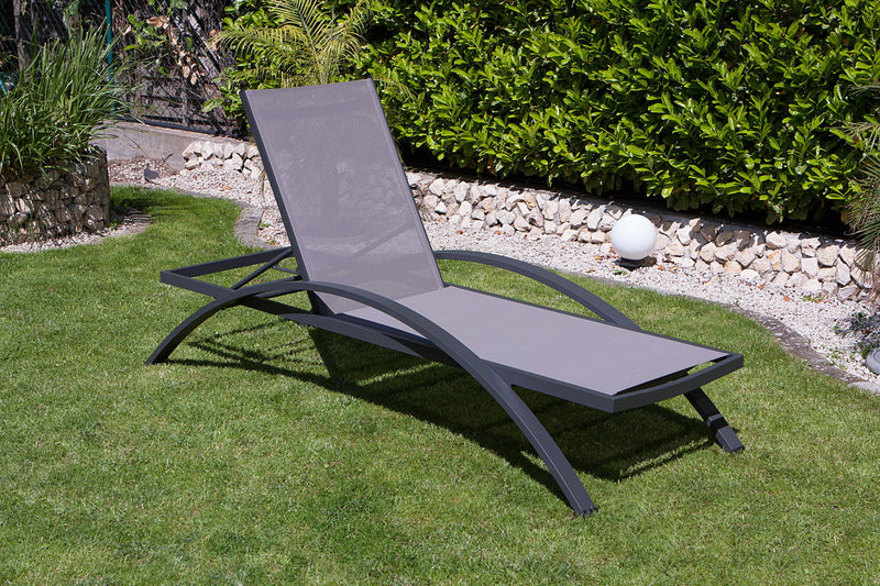 Sonnenliege Gartenliege DONNA aus Aluminium Lehne 4 Fach verstellbar