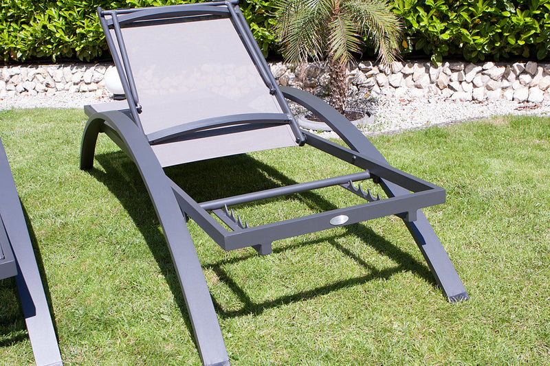 Sonnenliege Gartenliege DONNA aus Aluminium Lehne 4 Fach verstellbar