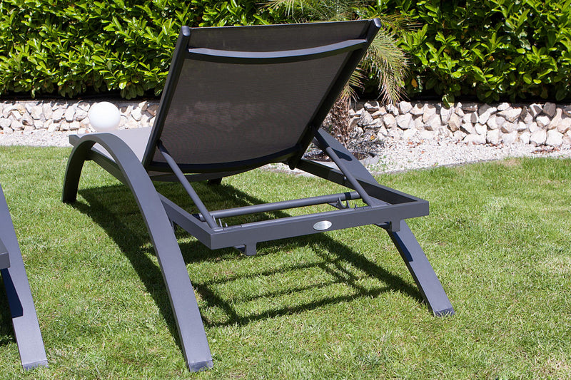 Sonnenliege Gartenliege DONNA aus Aluminium Lehne 4 Fach verstellbar