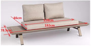 Garten Lounge Gruppe CELIA 4-tlg Alu hellgrau Polyester taupe