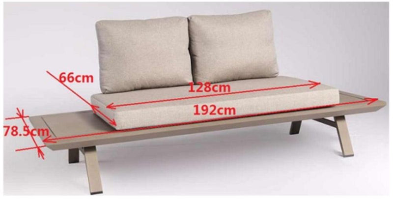 Garten Lounge Gruppe CELIA 4-tlg Alu hellgrau Polyester taupe