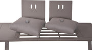 Garten Lounge Gruppe CELIA 4-tlg Alu hellgrau Polyester taupe