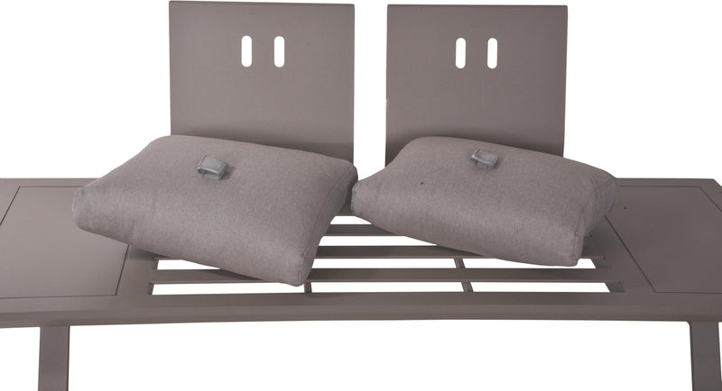 Garten Lounge Gruppe CELIA 4-tlg Alu hellgrau Polyester taupe