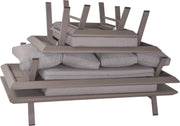 Garten Lounge Gruppe CELIA 4-tlg Alu hellgrau Polyester taupe